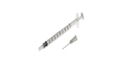 SERINGUE Á INSULINE 1ML AVEC AIGUILLE A COTÉ